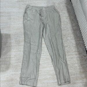 Men's Gray Linen Blend Pants